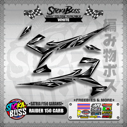 RAIDER 150 CARB DECALS ( SATRIA F150 GARANSI )【WITH FREEBIES】
