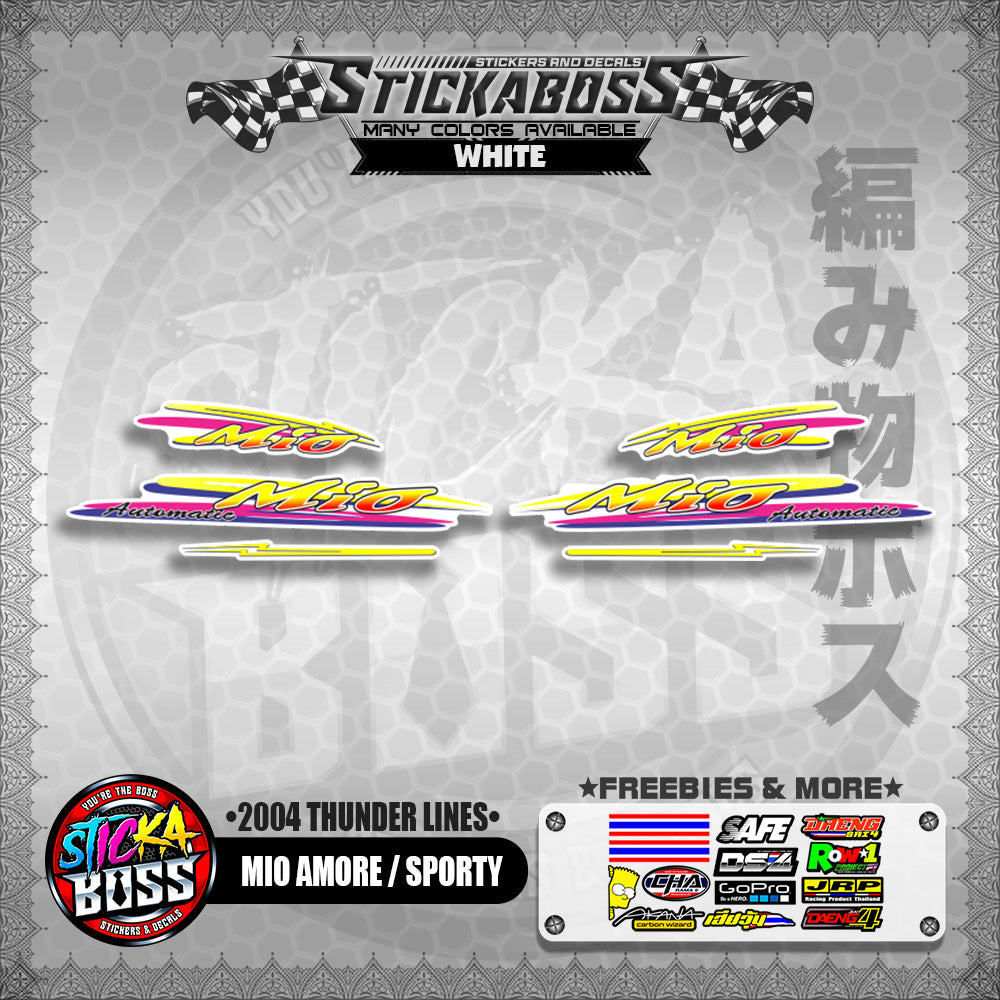 MIO AMORE / SPORTY STICKER DECALS ( 2004 THUNDER LINES )【WITH FREEBIES】