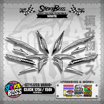 CLICK 125i / 150i V2 DECALS ( STYLIZED VARIO )【WITH FREEBIES】