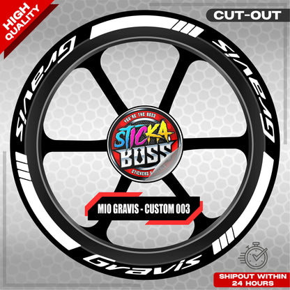 MIO GRAVIS MAG STICKER SET ( 2 MAGS ) - CUSTOM 003 | VINYL WATERPROOF CUT-OUT DECALS
