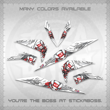 BEAT FI V2 FOR WHITE DECALS (2026 NEW RCB 2.0 DESIGN) STICKER KITS BY STICKABOSS