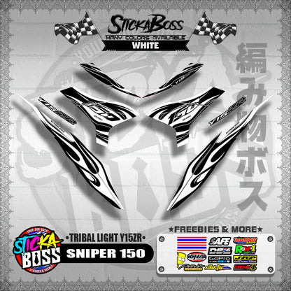 SNIPER 150 DECALS ( TRIBAL LIGHT Y15ZR )[ PREMIUM GLOSSY LAMINATED ]【WITH FREEBIES】