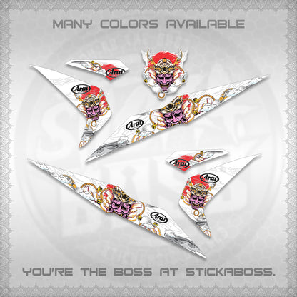 BEAT FI V2 INDO FOR WHITE DECALS (2026 NEW SAMURAI MOTIF) STICKER KITS BY STICKABOSS