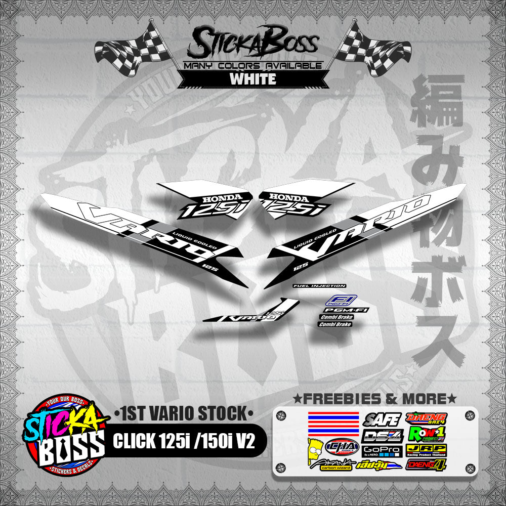CLICK 125i / 150i V2 DECALS ( 1ST VARIO STOCK )【WITH FREEBIES】