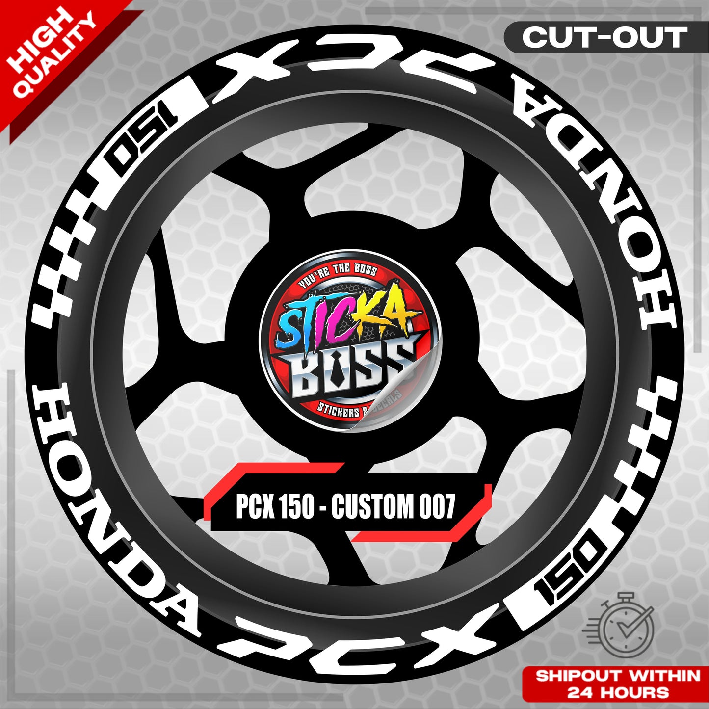 PCX 150 MAG STICKER SET ( 2 MAGS ) - CUSTOM 007 | VINYL WATERPROOF CUT-OUT DECALS
