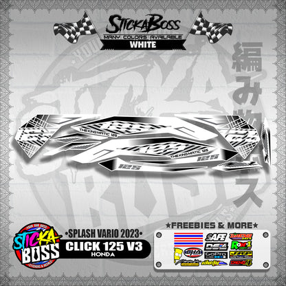CLICK 125 V3 STOCK DECALS ( SPLASH VARIO 2023 )【WITH FREEBIES】