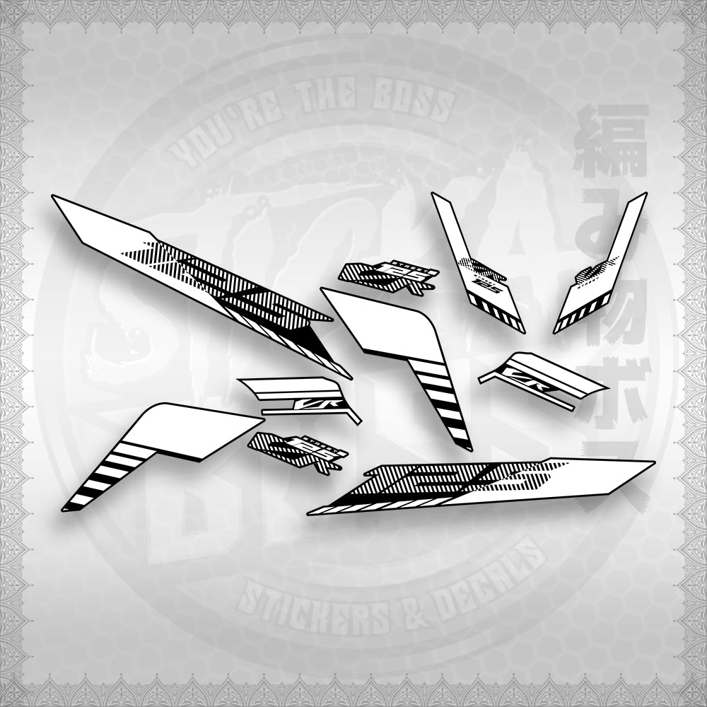 STICKER DECALS for CLICK 125 V3 (CV3VRSTDE) By STICKABOSS (SOFIE LAMINATED WATERPROOF)