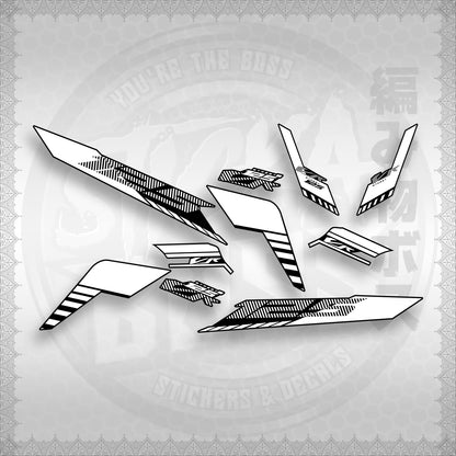STICKER DECALS for CLICK 125 V3 (CV3VRSTDE) By STICKABOSS (SOFIE LAMINATED WATERPROOF)
