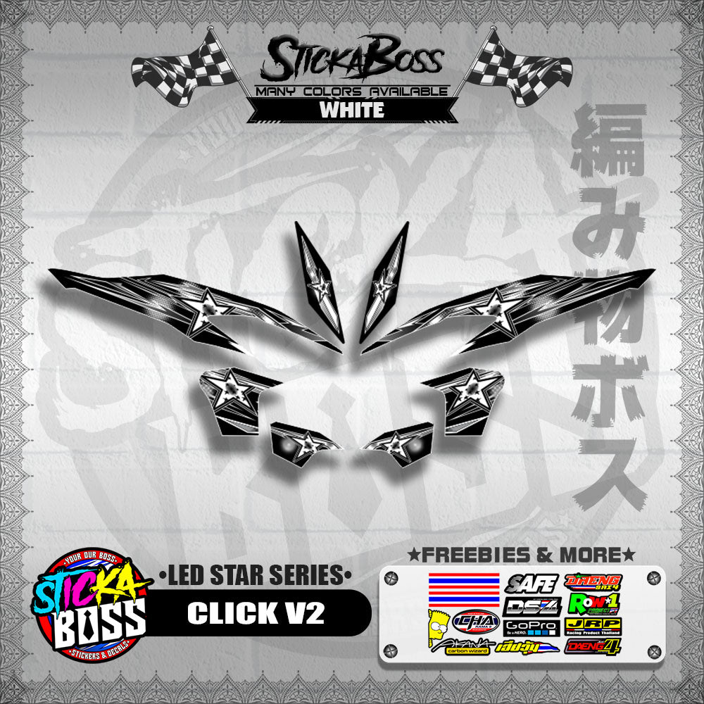 CLICK V2 DECALS ( LED STAR SERIES )【WITH FREEBIES】