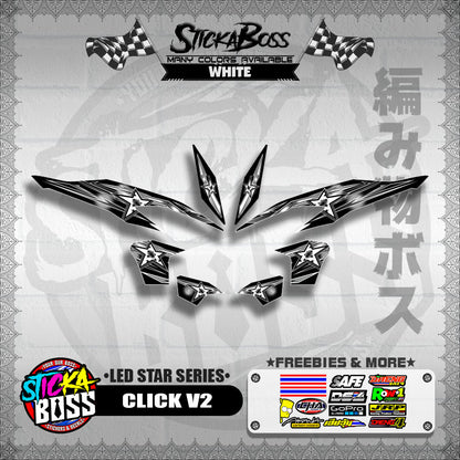 CLICK V2 DECALS ( LED STAR SERIES )【WITH FREEBIES】