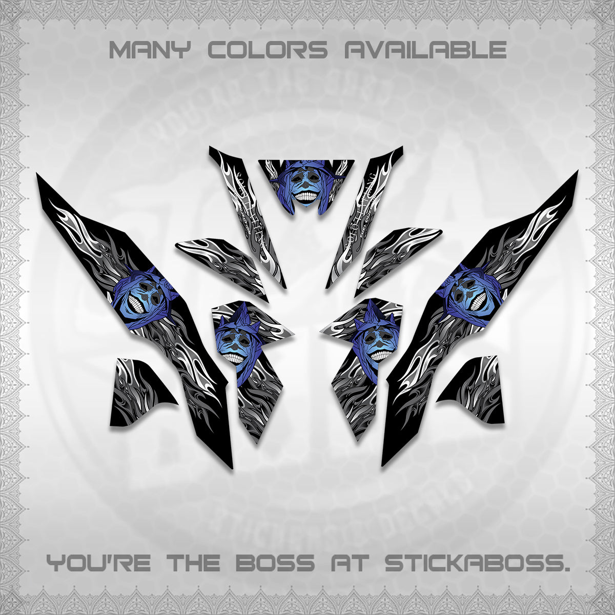CLICK V3 DECALS (SoloLevelingSmiley Design) STICKER DECALS By STICKABOSS