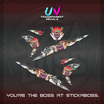 BEAT FI V2 INDO UV TRANSPARENT DECALS (2026 NEW SAMURAI MOTIF) STICKER KITS BY STICKABOSS