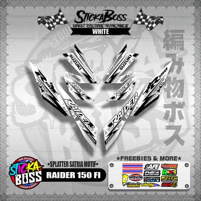 RAIDER 150 FI DECALS ( SPLATTER SATRIA MOTIF )【WITH FREEBIES】