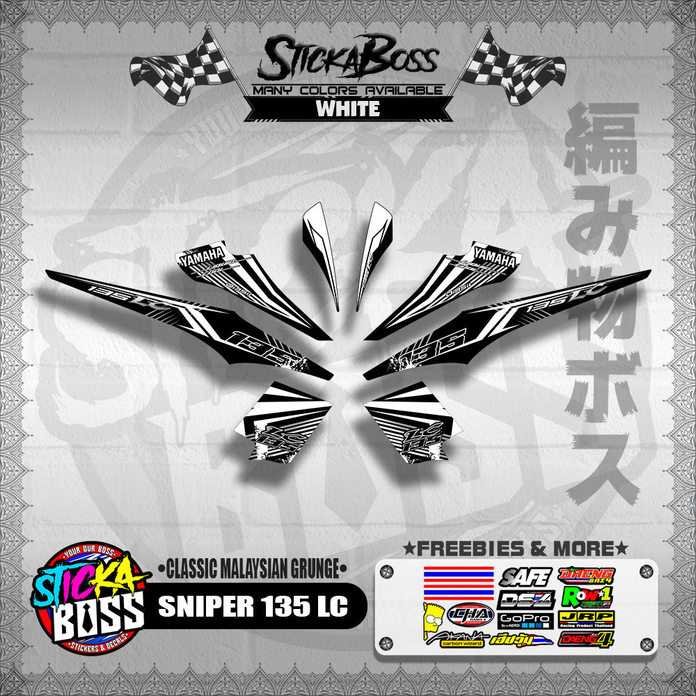 SNIPER 135 LC DECALS ( CLASSIC MALAYSIAN GRUNGE )【WITH FREEBIES】