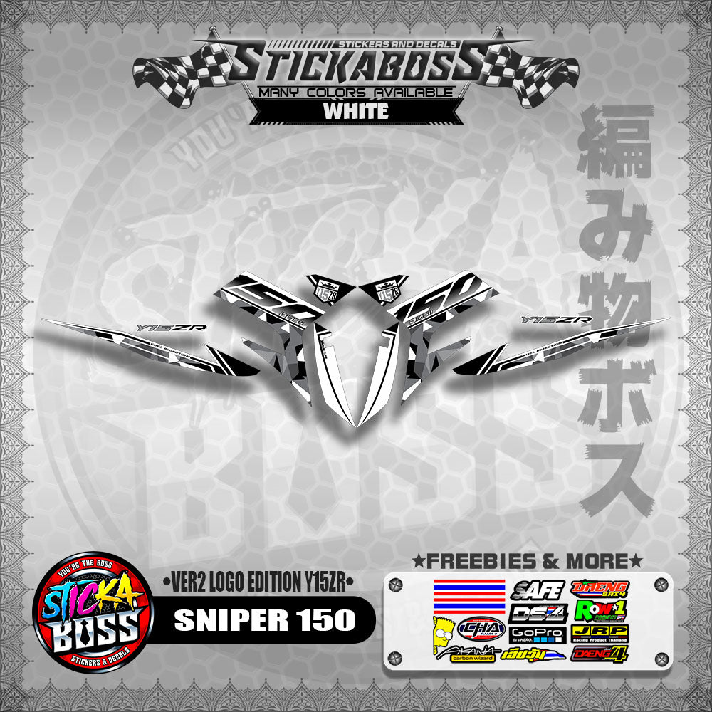 SNIPER 150 DECALS ( VER2 LOGO EDITION Y15ZR )【WITH FREEBIES】MALAYSIAN CONCEPT/ EXCITER 150