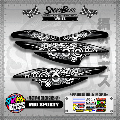 MIO SPORTY DECALS ( ABSTRACT CIRCLES DESIGN )【WITH FREEBIES】