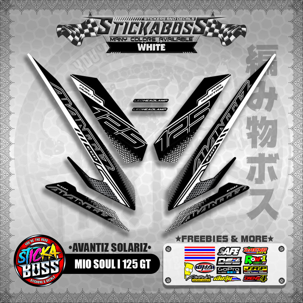 MIO SOUL I 125 GT STICKER DECALS ( AVANTIZ SOLARIZ )【WITH FREEBIES】