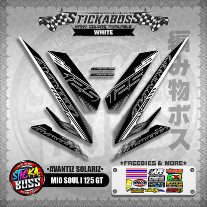 MIO SOUL I 125 GT STICKER DECALS ( AVANTIZ SOLARIZ )【WITH FREEBIES】