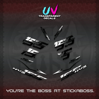 AEROX 155 V2 UV TRANSPARENT DECALS (2026 NVX VIETNAM) STICKER KITS BY STICKABOSS