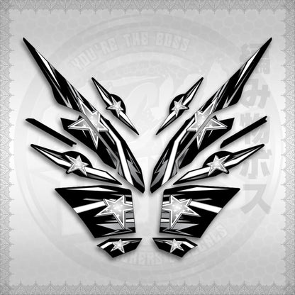 STICKER DECALS for AEROX V3 ALPHA TURBO INDO (AV3LESTSE) By STICKABOSS (SOFIE LAMINATED WATERPROOF)