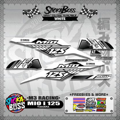 MIO i 125 STOCK DECALS ( M3 RACING ) 【WITH FREEBIES】