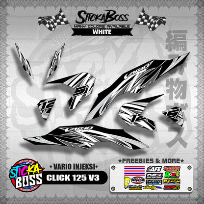 CLICK 125 V3 DECALS ( VARIO INJEKSI )【WITH FREEBIES】