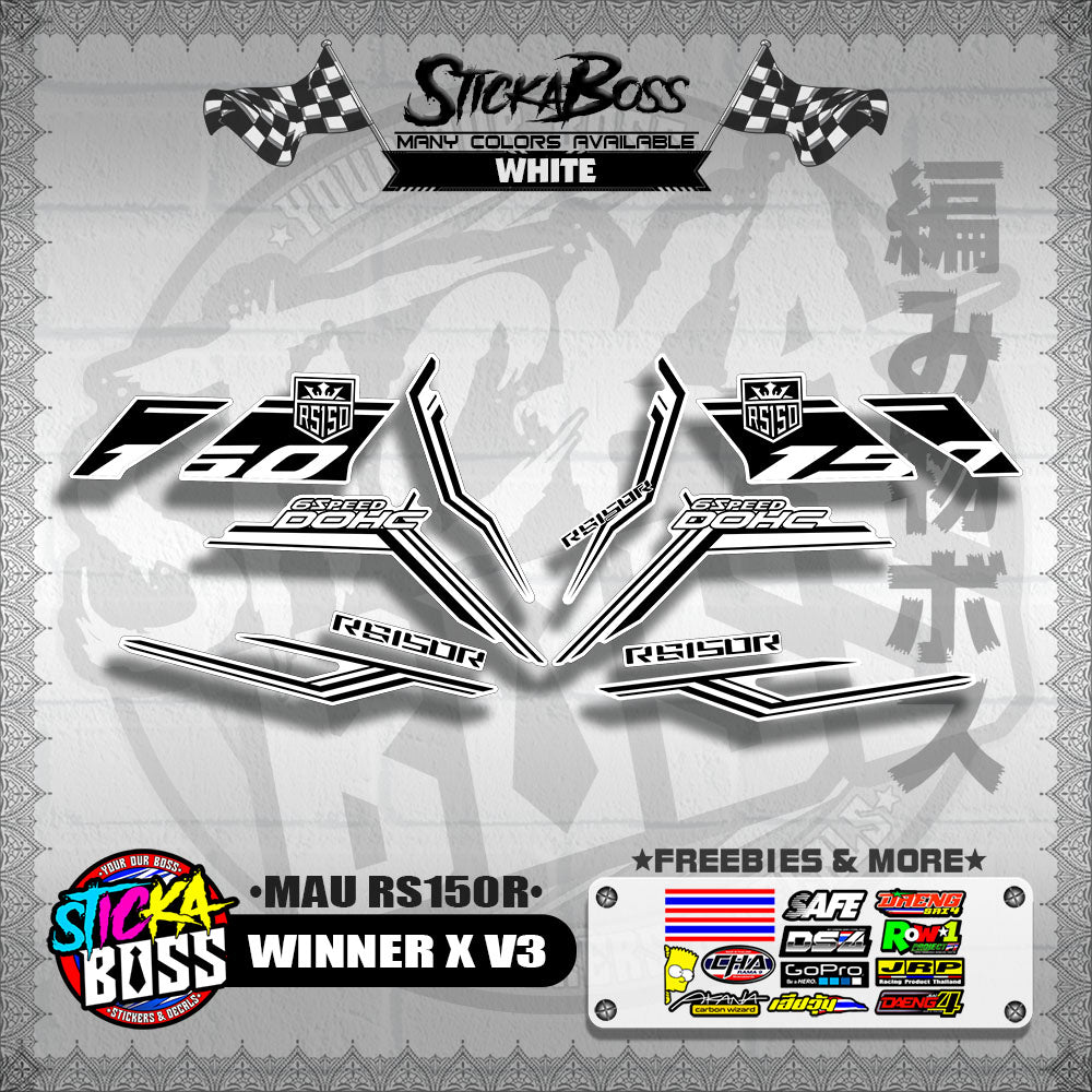 WINNER X V3 DECALS ( MAU RS150R )【WITH FREEBIES】