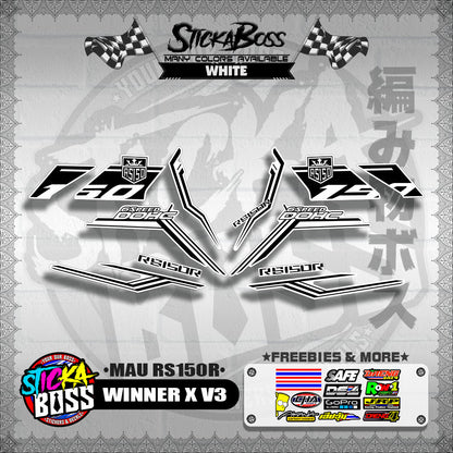 WINNER X V3 DECALS ( MAU RS150R )【WITH FREEBIES】