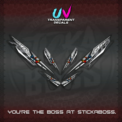 【PREMIUM UV PRINT】TRANSPARENT  MIO SPORTY/SMILE DECALS (BUTERFLY V6 DESIGN)By STICKABOSS