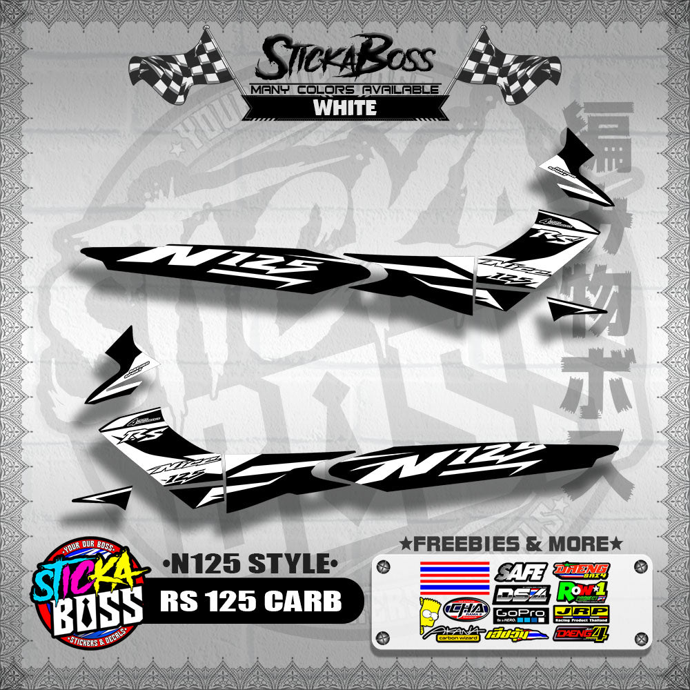 RS 125 CARB DECALS ( N125 STYLE )【WITH FREEBIES】