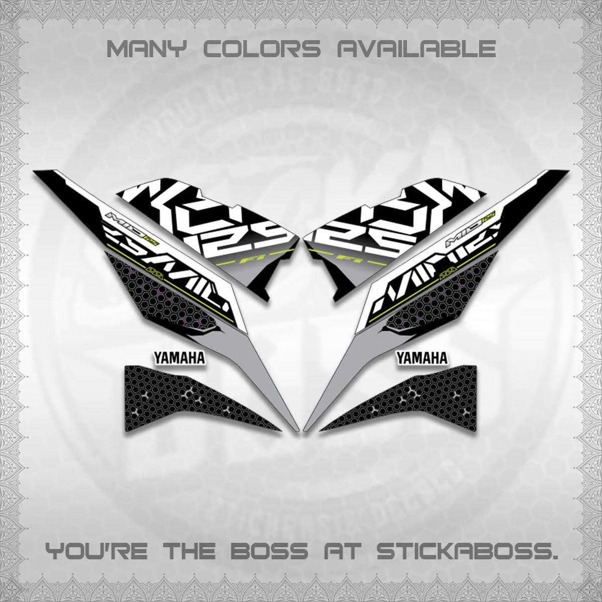 MIO I 125 M3 INDO-MALAY DECALS (DI ACARA DESIGN)STICKER DECALS By STICKABOSS