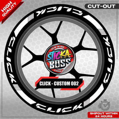 CLICK 125 / 150 / 160 MAGS STICKER SET  ( 2 MAGS ) - CUSTOM 002 | VINYL WATERPROOF CUT-OUT DECALS