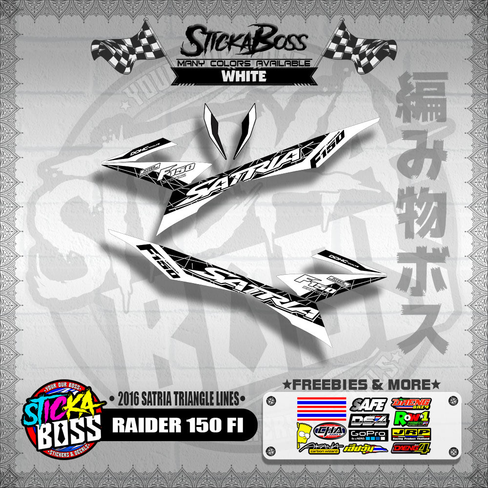 RAIDER 150 FI DECALS ( 2016 SATRIA TRIANGLE LINES )【WITH FREEBIES】