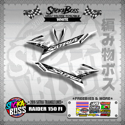 RAIDER 150 FI DECALS ( 2016 SATRIA TRIANGLE LINES )【WITH FREEBIES】