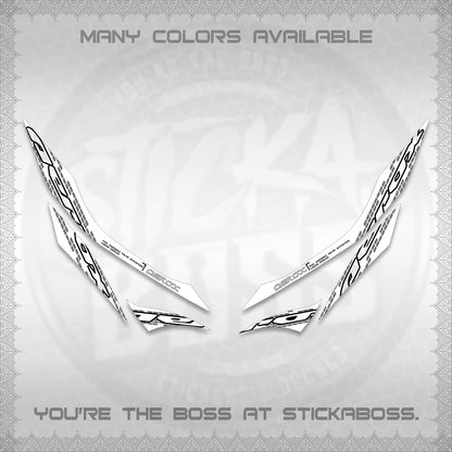 AEROX 155 V1 FOR WHITE DECALS (NEW 2026 VORTEX) STICKER KITS BY STICKABOSS