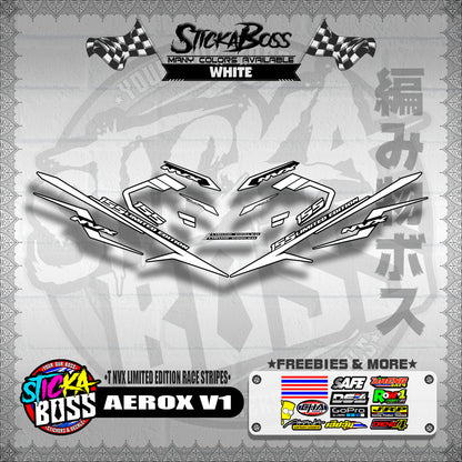 AEROX V1 DECALS ( NVX LIMITED EDITION RACE STRIPES )【WITH FREEBIES】
