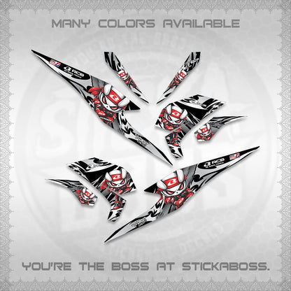 BEAT FI V3 FOR WHITE DECALS (2026 NEW RCB 2.0 DESIGN) STICKER KITS BY STICKABOSS