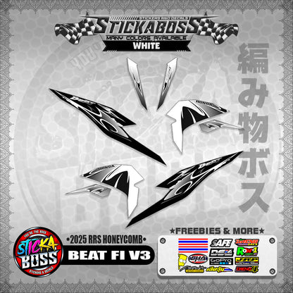 BEAT FI V3 INDO STICKER DECALS ( 2025 RRS HONEYCOMB )【WITH FREEBIES】