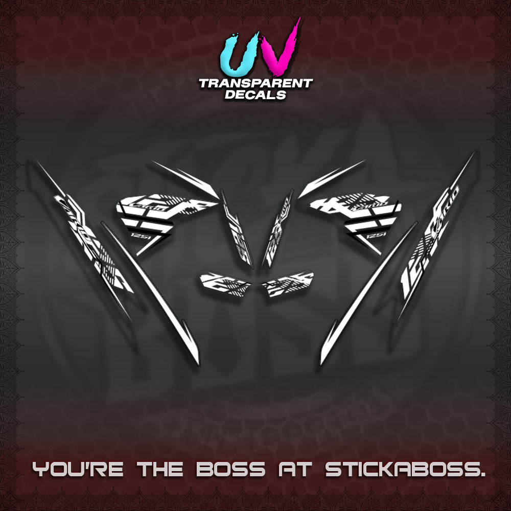 CLICK V2 VARIO UV TRANSPARENT DECALS (2026 SHARP LINES 01)STICKER DECALS By STICKABOSS