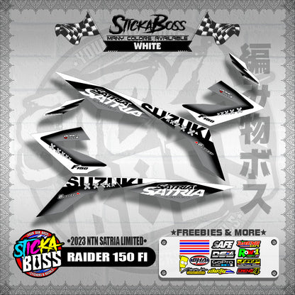 RAIDER 150 FI DECALS ( 2023 NTN SATRIA LIMITED )【WITH FREEBIES】