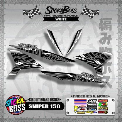 SNIPER 150 DECALS ( CIRCUIT BOARD DESIGN )【WITH FREEBIES】