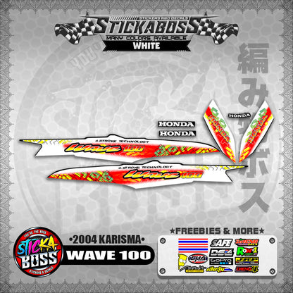 WAVE 100 STICKER DECALS ( 2004 KARISMA )【WITH FREEBIES】
