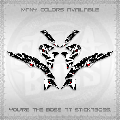 CLICK V3 VARIO DECALS (UNICORN GUNDAM DESIGN) STICKER DECALS By STICKABOSS