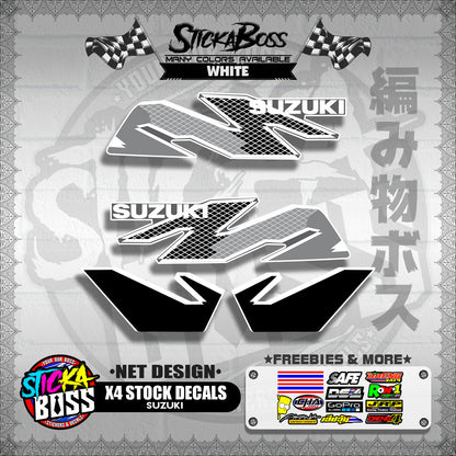 X4 STOCK DECALS ( NET DESIGN )【WITH FREEBIES】