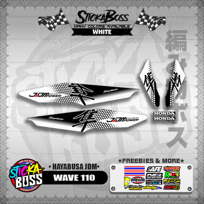 WAVE 110 DECALS ( HAYABUSA JDM)【WITH FREEBIES】