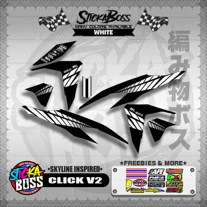 CLICK V2 DECALS ( SKYLINE INSPIRED )【WITH FREEBIES】