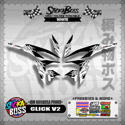 CLICK V2 DECALS ( JDM HAYABUSA POWER )【WITH FREEBIES】