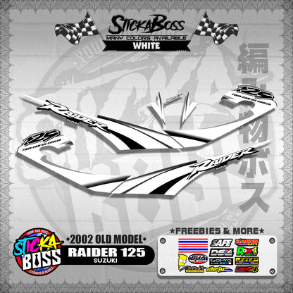 RAIDER 125 DECALS ( 2002 OLD MODEL )【WITH FREEBIES】