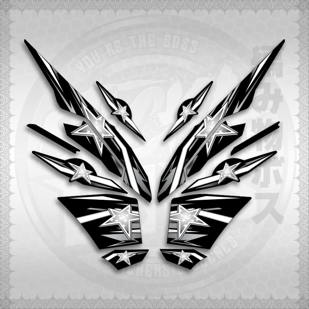 STICKER DECALS for AEROX V3 ALPHA TURBO INDO (AV3LESTSE) By STICKABOSS (SOFIE LAMINATED WATERPROOF)