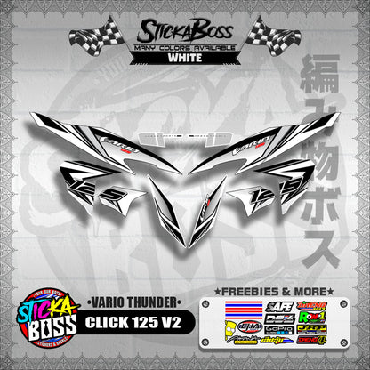 CLICK 125 V2 DECALS ( VARIO THUNDER )【WITH FREEBIES】
